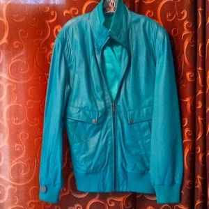Aqua 💯 percent LEATHER JACKET Original Very Nicely Designed